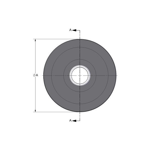 Brewer Machine & Gear Flat Belt Flanged Pulley Idler, 2-1/2" OD, Needle Bearing, 1" Bore PBF - main